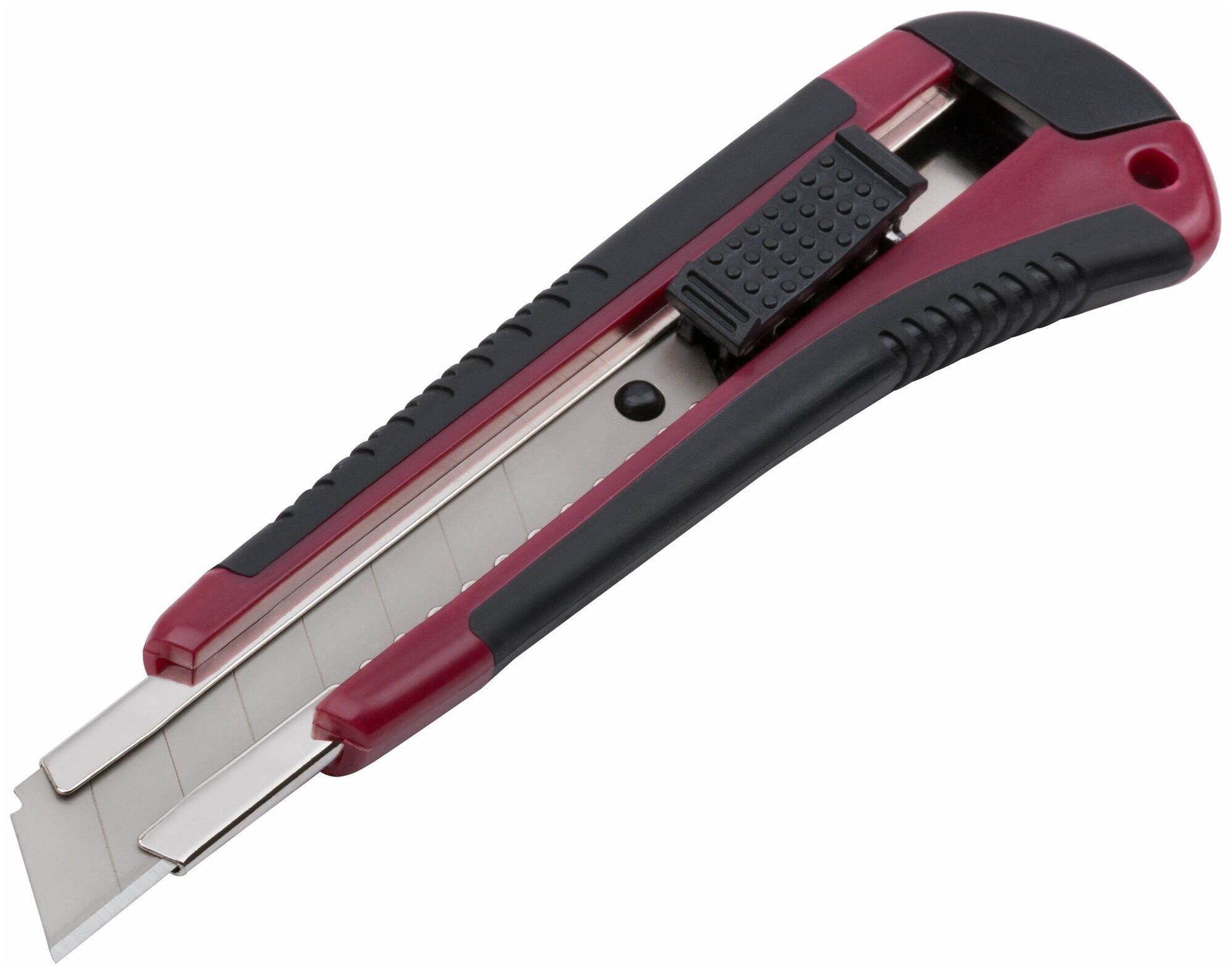 Нож канцелярский технический "Тренд" 18 мм усиленный, прорезиненный