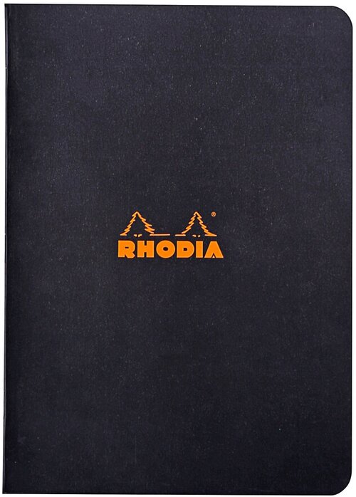 Тетрадь Rhodia Classic, A5, клетка, 80 г, черный, 2 шт./уп.