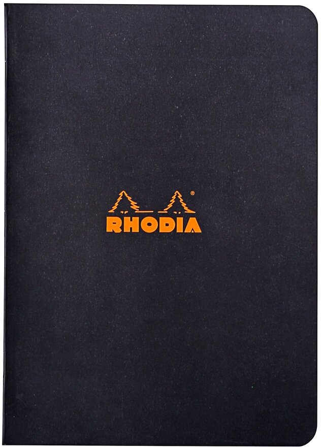 Тетрадь Rhodia Classic, A5, клетка, 80 г, черный, 2 шт./уп.