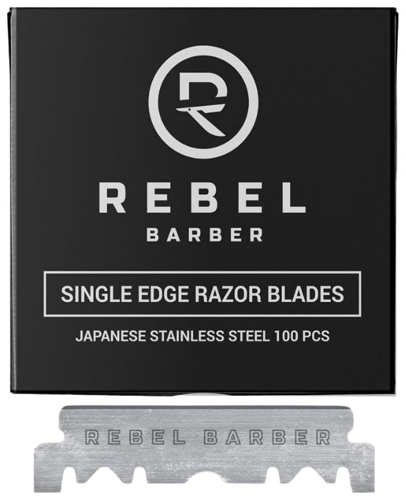 Сменные лезвия для опасных бритв REBEL BARBER Single Blade,100 шт.