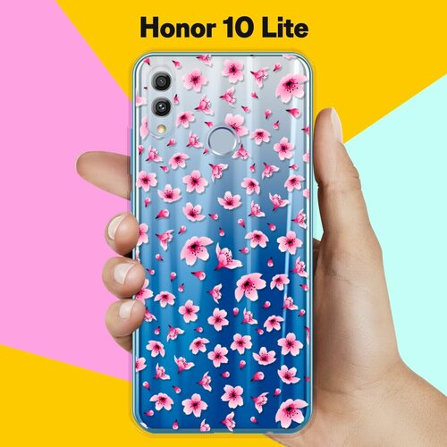 Силиконовый чехол Цветы розовые на Honor 10 Lite силиконовый чехол розовые цветы на honor 10