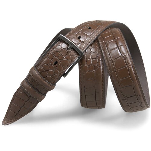 фото Ремень olio rosti, натуральная кожа, длина 120 см., коричневый