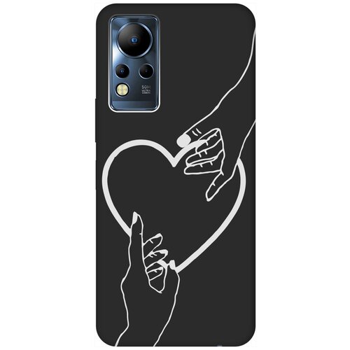 Матовый Soft Touch силиконовый чехол на Infinix Note 12 G88 / Инфиникс Нот 12 с 3D принтом Hands W черный матовый soft touch силиконовый чехол на infinix note 12 g88 инфиникс нот 12 с 3d принтом lovely cornflowers черный