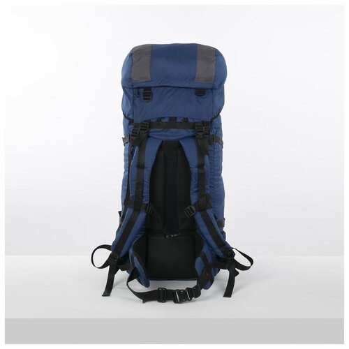 Рюкзак туристический Taif 90 л, отдел на шнурке, наружный карман, 2 боковые сетки, синий-серый