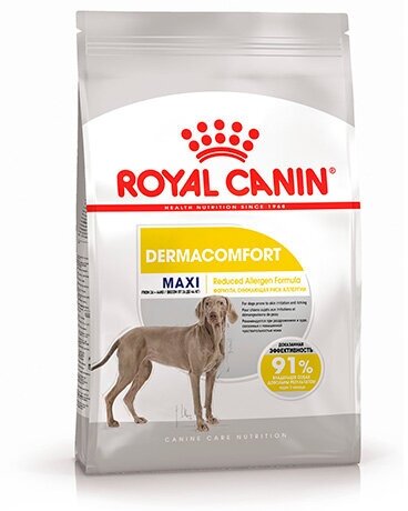 Корм для взрослых собак крупных размеров при раздражениях и зуде кожи Royal Canin Maxi Dermacomfort (Макси Дермакомфорт) сухой, 3 кг