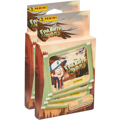 2 блистера наклеек Gravity Falls (60 наклеек) 100 пакетиков наклеек panini гравити фолз 500 наклеек