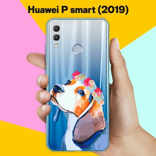 силиконовый чехол медведь с коктейлем на huawei p smart 2019 Силиконовый чехол Бигль на Huawei P Smart (2019)