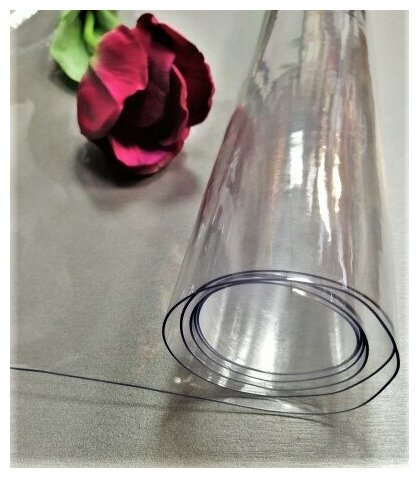 Гибкое мягкое жидкое стекло на стол. Толщина 0.8 мм, 60×120 см Прозрачная. - фотография № 4
