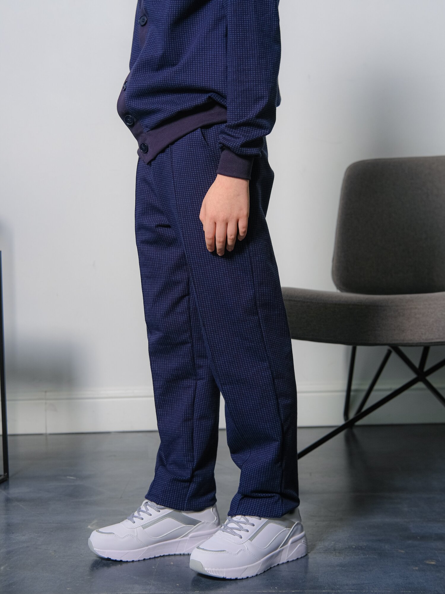 Брюки для мальчика NL TEXTILE GROUP, на резинке, синие, размер 128-134