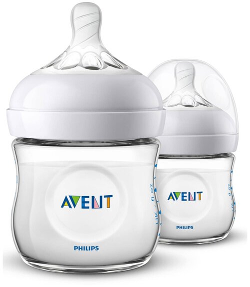 Philips AVENT Бутылочка для кормления Natural SCF030/27, 125 мл, 2 шт, с рождения