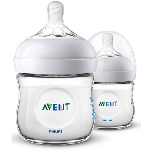 Philips AVENT Бутылочка для кормления Natural SCF030/27, 125 мл, 2 шт, с рождения