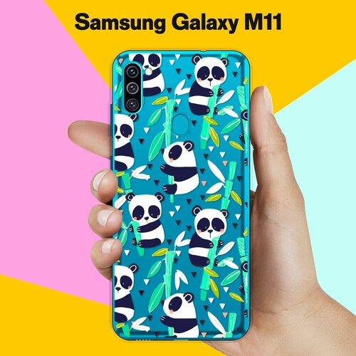 Силиконовый чехол на Samsung Galaxy M11 Панда / для Самсунг Галакси М11