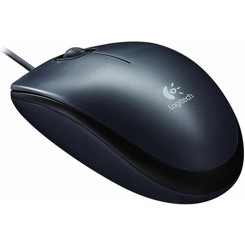 Мышь проводная LOGITECH M90, USB, 2 кнопки + 1 колесо-кнопка, оптическая, черная, 910-001794 мышь logitech mouse m90 black usb