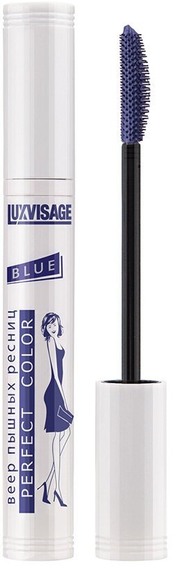 Тушь для ресниц LUXVISAGE PERFECT COLOR BLUE тон синий