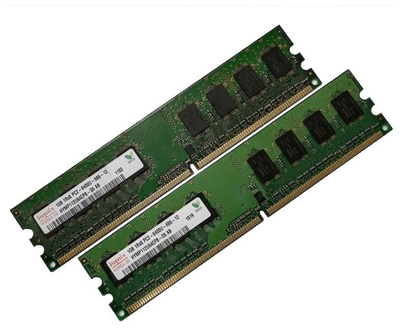 ОЗУ Dimm 2Gb PC2-6400(800)DDR2 Hynix HYMP112U64CP8-S6 (Kit 2x1Gb)