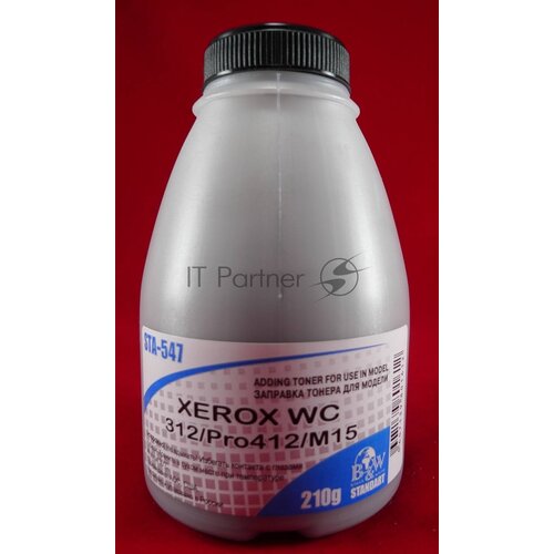 Тонер XEROX WC 312/Pro 412/M15 (фл, 210г) B&W Standart фас России