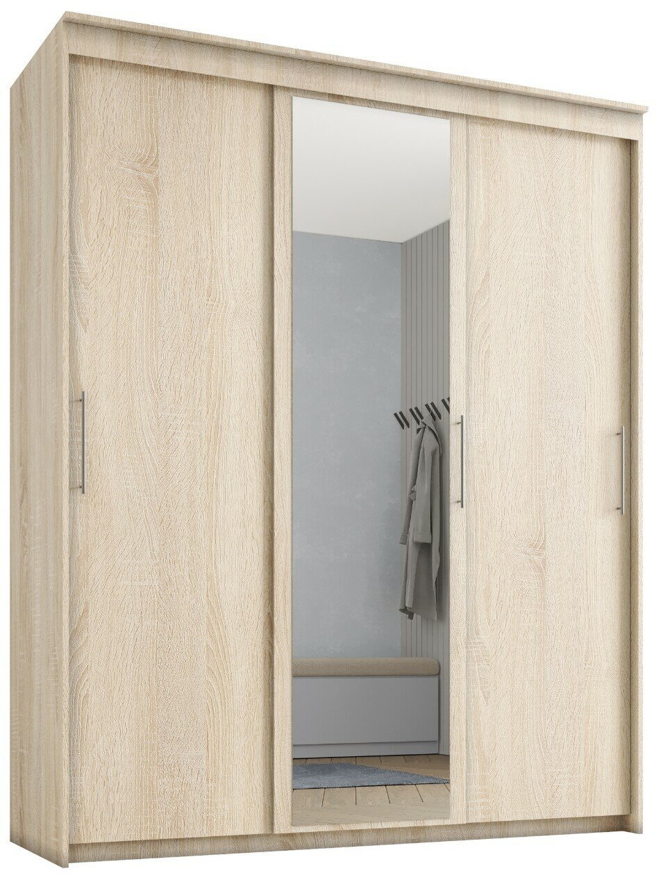 7 отзывов и 11 оценок у товара Шкаф купе Визэр 3, Легкомаркет, 200х60х220, белье/платье, дуб сонома, ручка рейлинг от продавца Легкомаркет на Яндекс Маркете