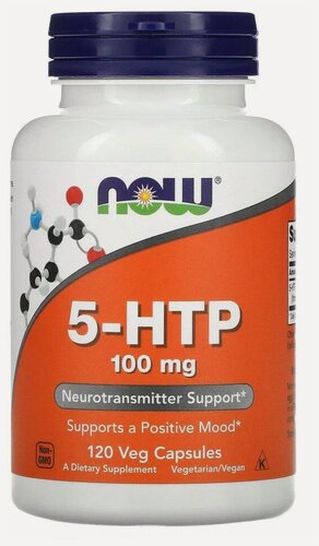 Изображение товара NOW 5-HTP 100 mg Veg Capsules 120 вегетарианских капсул