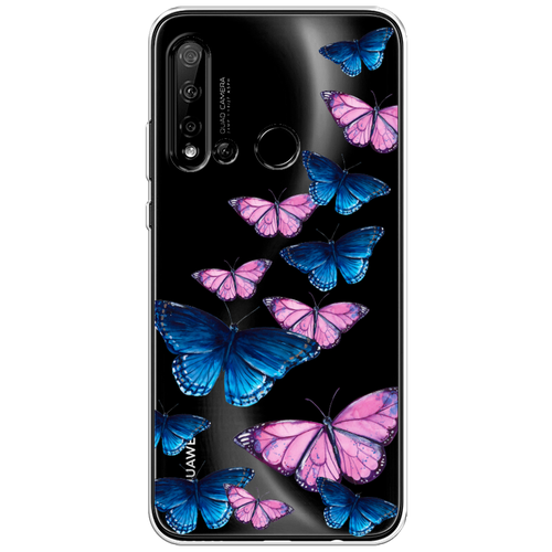 Силиконовый чехол на Huawei Nova 5i / Хуавей Нова 5i Полет бабочек, прозрачный силиконовый чехол на huawei nova 5i хуавей нова 5i волна в канагаве прозрачный