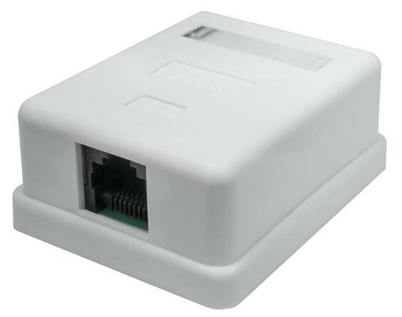 Розетка компьютерная 1-м 8P8C (RJ-45) UTP кат.5E 10-0307 SUPRLAN