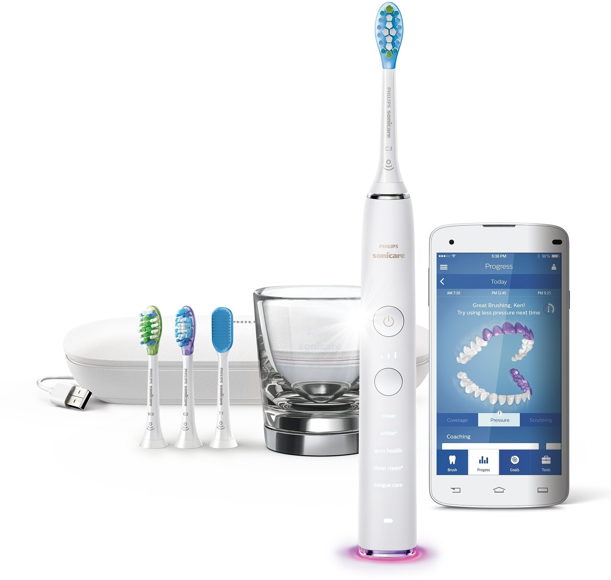 звуковая зубная щетка Philips Sonicare DiamondClean Smart HX9924/07, белый