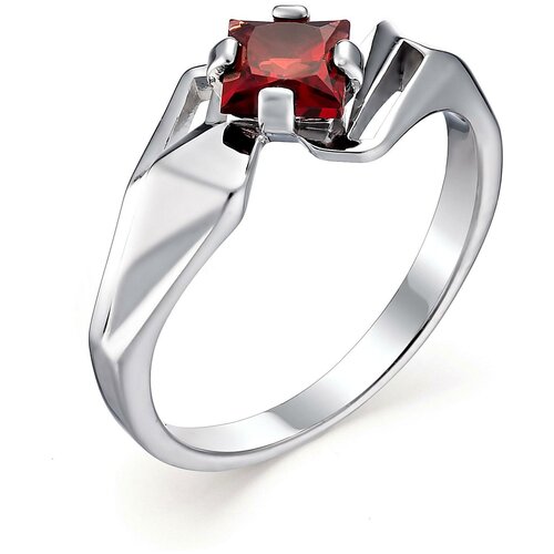 фото Алькор кольцо с 1 гранатом из серебра 01-0577-00гр-00, размер 17.5