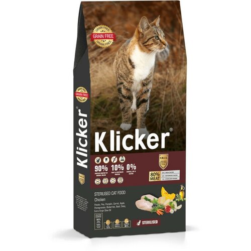 Klicker Sterilised Cat Chicken сухой корм для стерилизованных кошек с курицей - 1 кг
