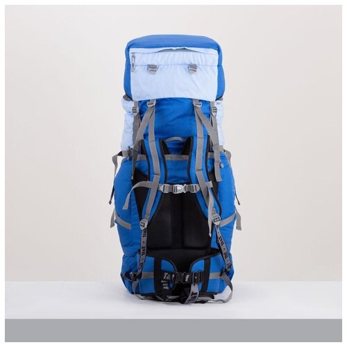 Рюкзак туристический Taif 120 л, отдел на шнурке, 2 наружных и 2 боковых кармана, голубой