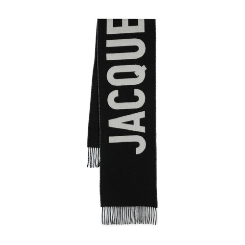 фото Шарф jacquemus l'echarpe для мужчин и женщин, one size, черный