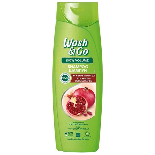 Wash & Go шампунь с экстрактом граната для окрашенных волос, 360 мл duru шампунь защита цвета с экстрактом граната 600 мл