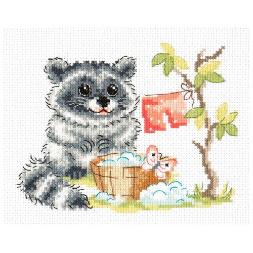 фото "чудесная игла" набор для вышивания 019-24 "рожденный полоскать" 16 х 12 см