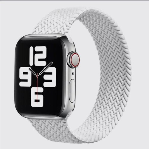 Ремешок «силиконовое плетение» для Apple Watch 38-40-41мм /Apple Watch 1,2,3,4,5,6,7,8,SE/ Белый /Размер 120мм