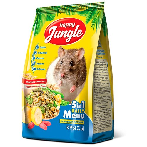 Happy Jungle Корм для декоративных крыс, 400 г