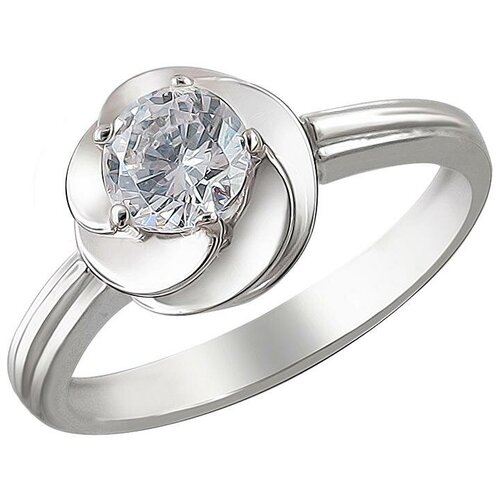фото Эстет кольцо с 1 фианитом из серебра 01к1511423, размер 19
