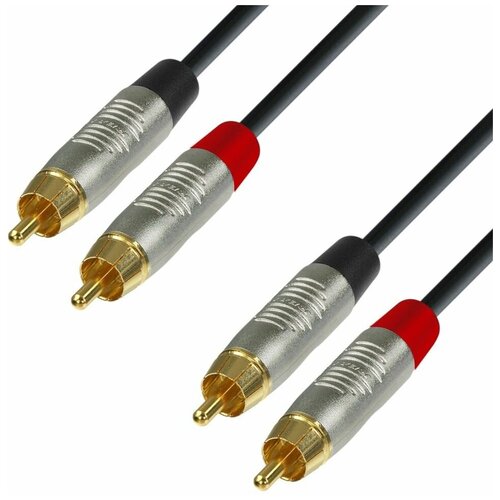 ADAM HALL K4 TCC 0300 аудиокабель 2 x RCA(M)-2 x RCA(M), REAN, 3м аудиокабель 2 x rca m 2 x rca m 3м adam hall k3 tcc 0300