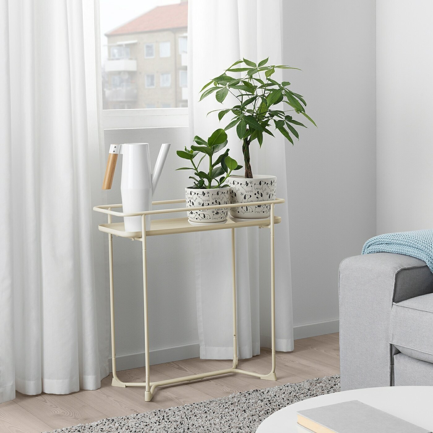 Горшок ИКЕА РУНДМИНТА, 3.3 л, 15x15 см, белый/собака — фото 1