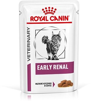 Влажный корм для кошек Early Royal Canin при проблемах с почками 12 шт. х 85 г (кусочки в соусе)