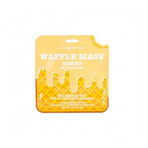 Купить KOCOSTAR Вафельная маска для лица питательная Медовое удовольствие, 40 гр Kocostar Waffle Mask Honey