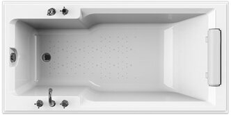 Акриловая ванна Радомир (Fra Grande) Руссильон 180х90 на ножках (комплектация хром)
