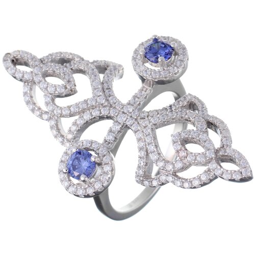 фото Element47 кольцо из серебра 925 пробы с кубическим цирконием sl32038d1_001_wg, размер 18.5