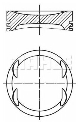 Поршнекомплект Mahle 011 69 01