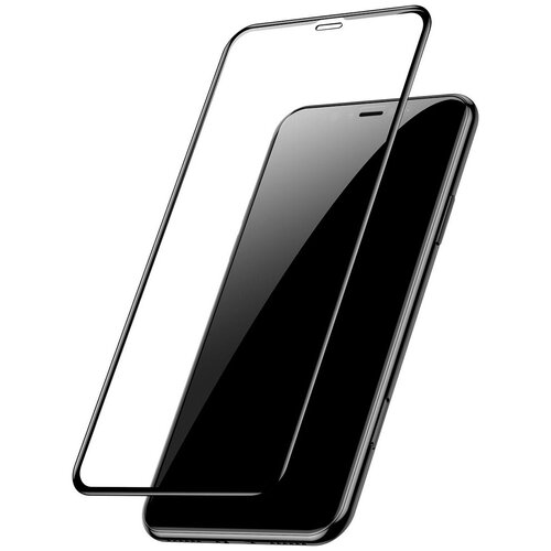 Защитное стекло Baseus 0.3mm Full-screen and Full-glass TempeКрасный Glass Film (2 шт.+устройство для установки) для iPhone XS Max/11 Pro Max Черный SGAPIPH65S-KC01