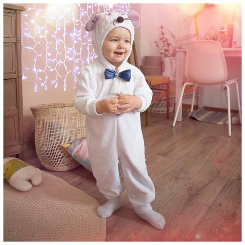 фото Карнавальный костюм для малышей "мышонок с бабочкой" велюр, хлопок, рострост 74-92 4675781 страна карнавалия