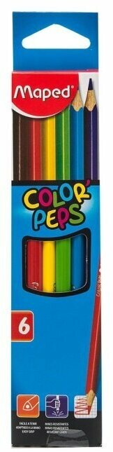 Набор цветных карандашей Color'Peps, 6 цветов