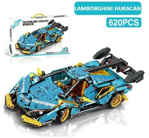 Конструктор аналог лего техник Lamborghini Huracan / инерционный механизмом / 620 деталей