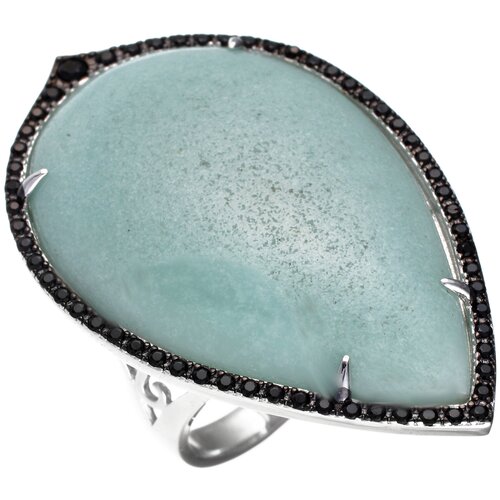 фото Element47 кольцо из серебра 925 пробы с амазонитами и кубическим цирконием mr8933-20_az_001_wg, размер 17