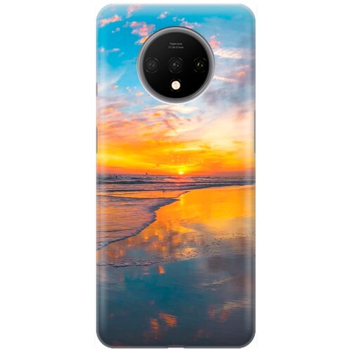 фото Re:pa накладка transparent для oneplus 7t с принтом "закат на пляже"