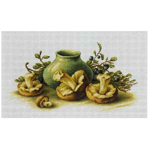 фото Luca-s набор для вышивания натюрморт с грибами, 39 х 20.5 см, b2247