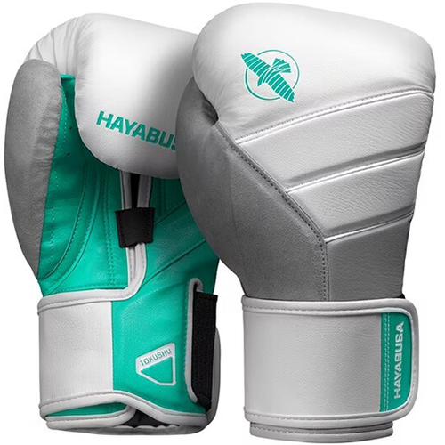 Боксерские перчатки Hayabusa T3 White/Teal (16 унций)