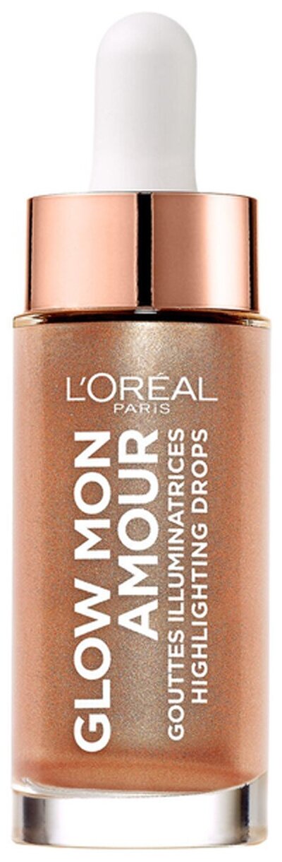 L'Oreal Paris Хайлайтер жидкий Glow Mon Amour, 02, бронзовый